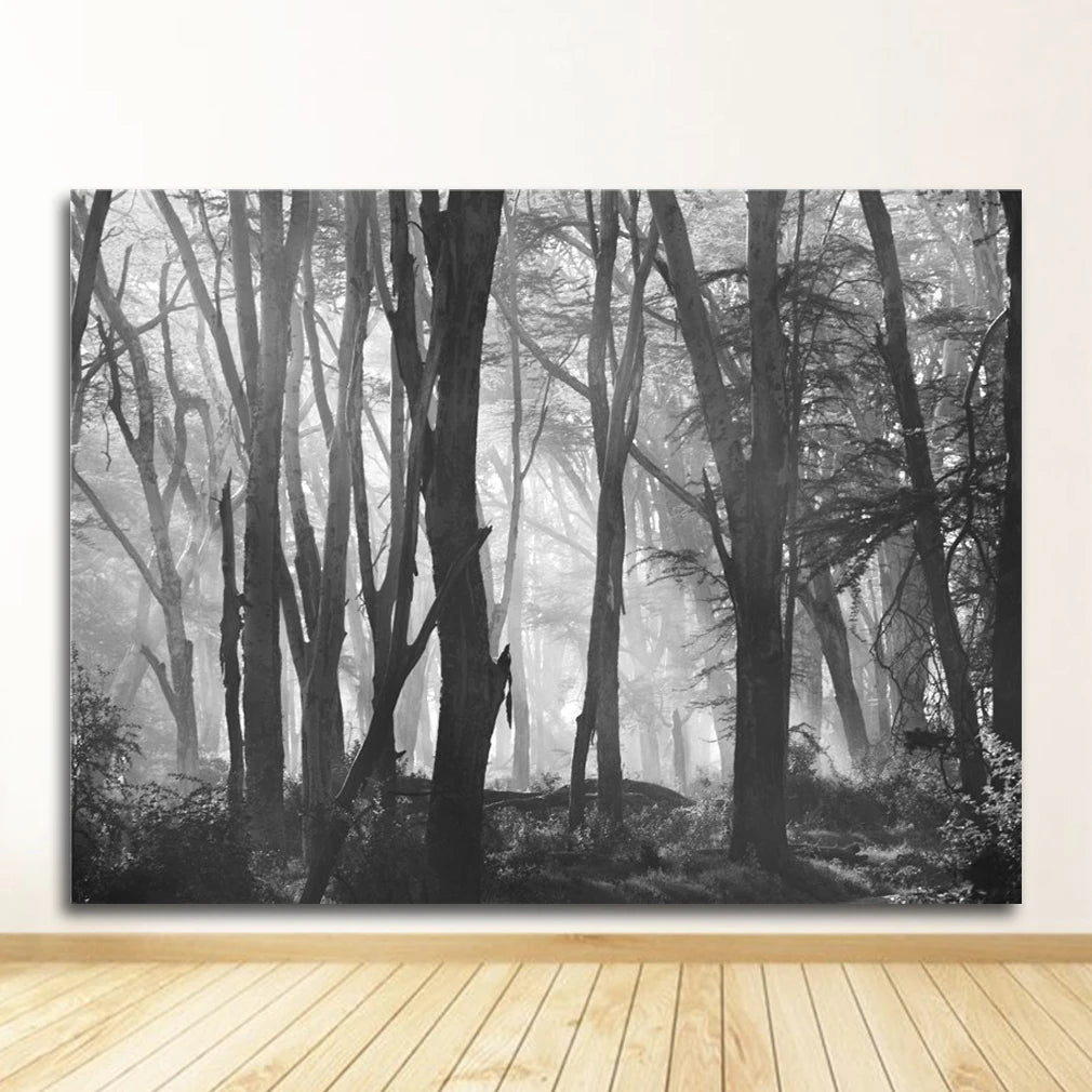 affiche poster noir et blanc cerf