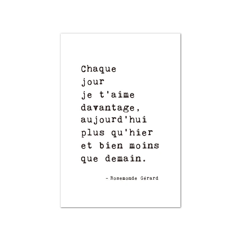 affiche poster noir et blanc message