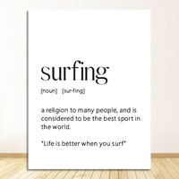 Thumbnail for affiche poster noir et blanc surf