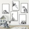 affiche poster dinosaure noir et blanc-Affiche- affiches-posters.fr