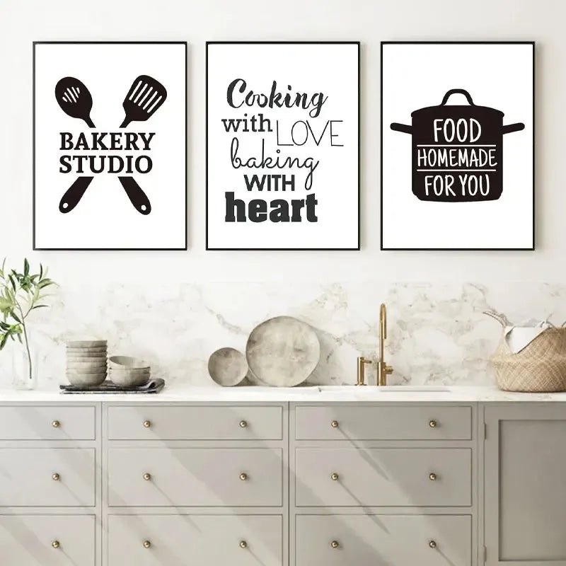 affiche poster noir et blanc cuisine-Affiche- affiches-posters.fr