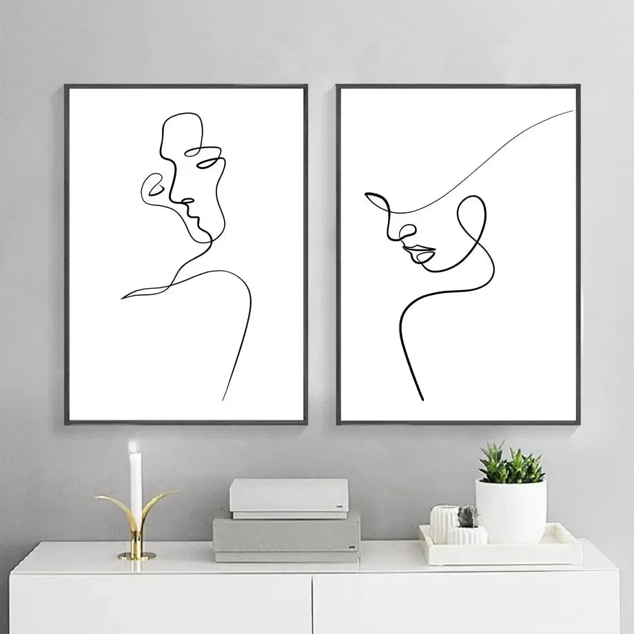 affiche poster noir et blanc design portrait-Affiche- affiches-posters.fr