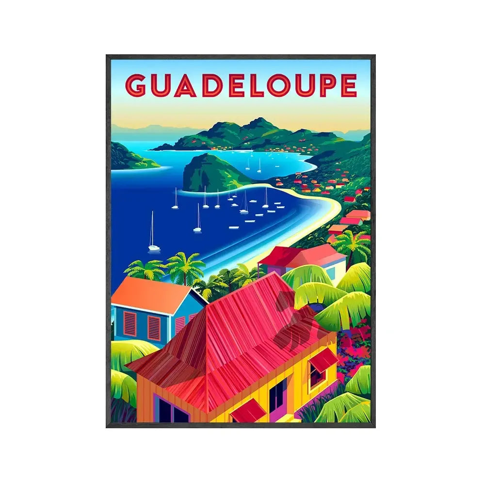 affiche poster plage Guadeloupe-Affiche- affiches-posters.fr