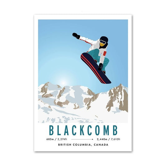 Affiche Ski Blackcomb Canada