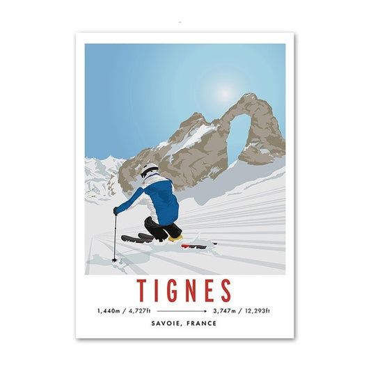 Affiche Ski Tignes