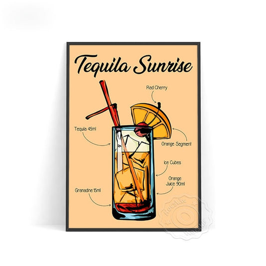 Affiche Cocktail Tequila