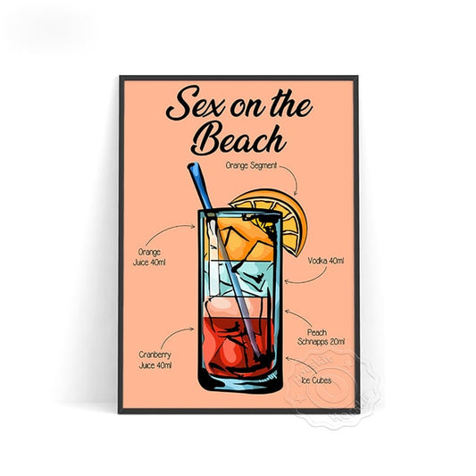 Affiche Cocktail Sex on the Beach
