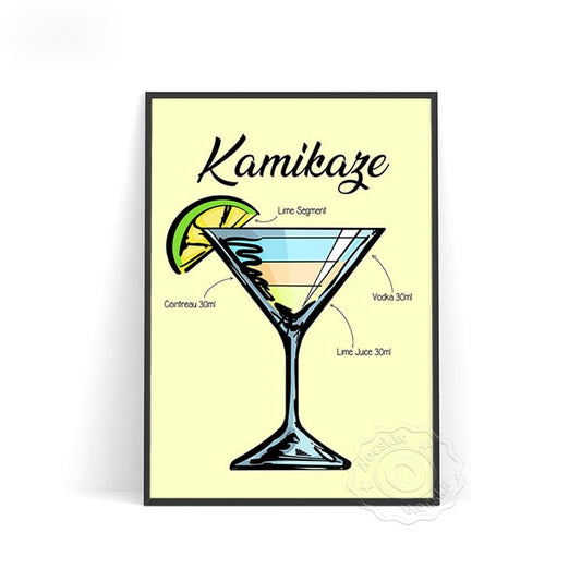 Affiche Cocktail Kamikaze