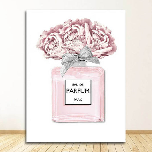 Affiche Femme Parfum Rose