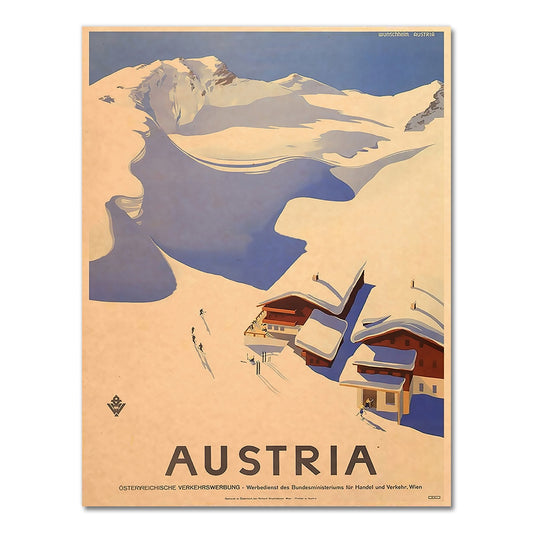 Affiche Ski Autriche