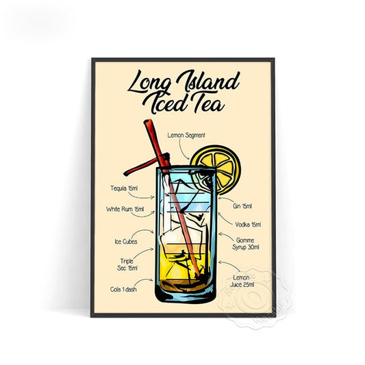 Affiche Cocktail Long Island