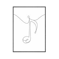 Thumbnail for affiche poster noir et blanc clef de sol