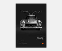 Thumbnail for affiche poster noir et blanc voiture vintage