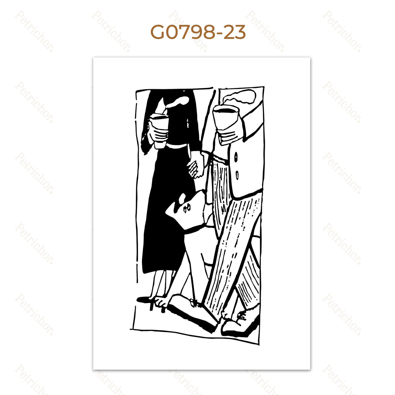 affiche poster noir et blanc abstrait