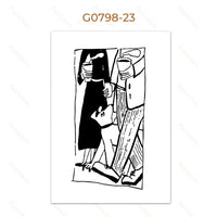 Thumbnail for affiche poster noir et blanc abstrait