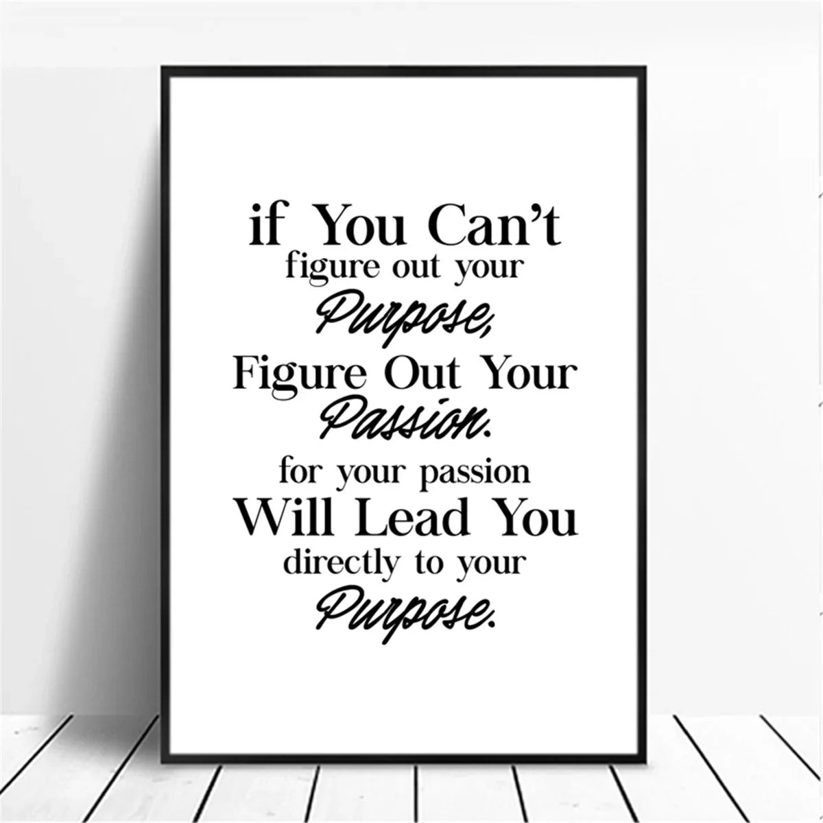 affiche poster noir et blanc citation