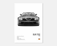 Thumbnail for affiche poster noir et blanc voiture vintage