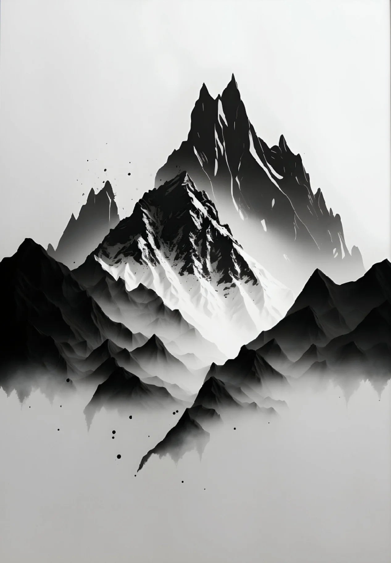 affiche poster noir et blanc arbre