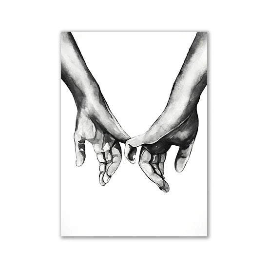 affiche poster noir et blanc amour