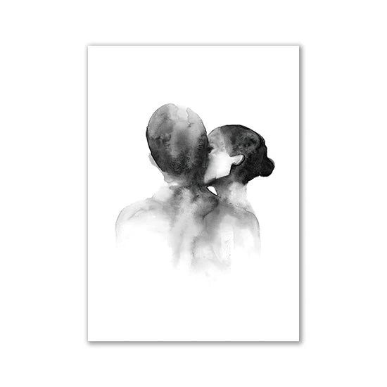 affiche poster noir et blanc amour