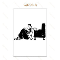 Thumbnail for affiche poster noir et blanc abstrait