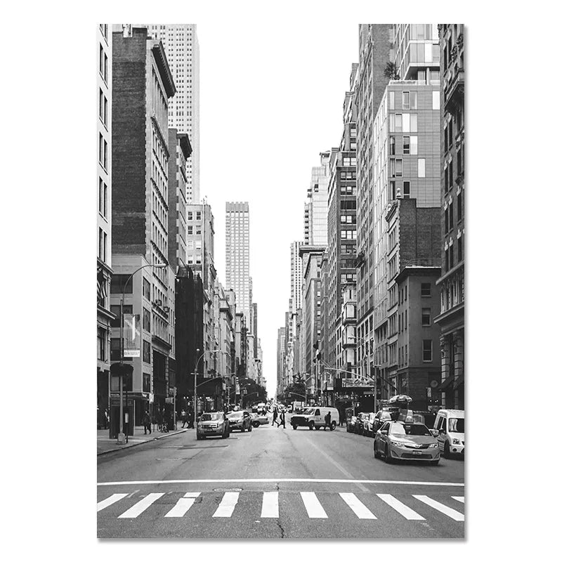 affiche poster New York noir et blanc