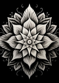 Thumbnail for affiches poster mandala noir et blanc