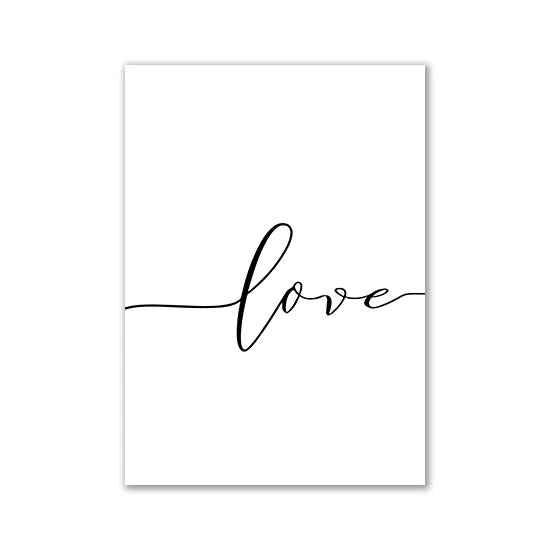 affiche poster noir et blanc amour