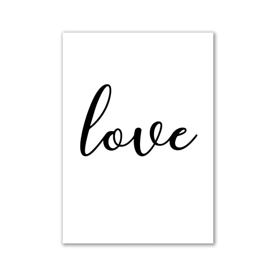 affiche poster noir et blanc amour