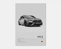 Thumbnail for affiche poster noir et blanc voiture vintage