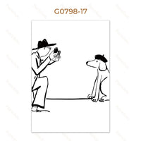 Thumbnail for affiche poster noir et blanc abstrait
