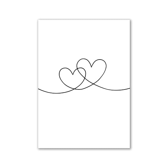 affiche poster noir et blanc amour