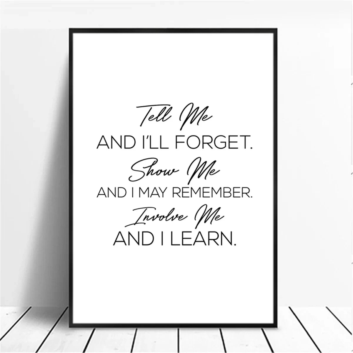 affiche poster noir et blanc citation