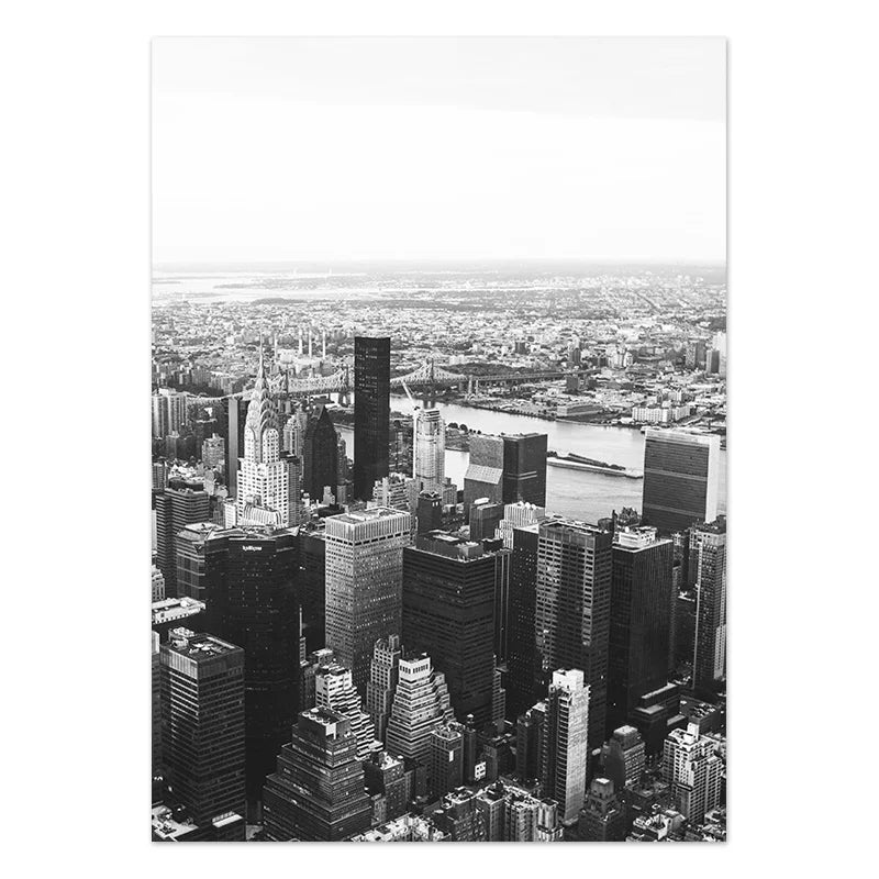 affiche poster New York noir et blanc