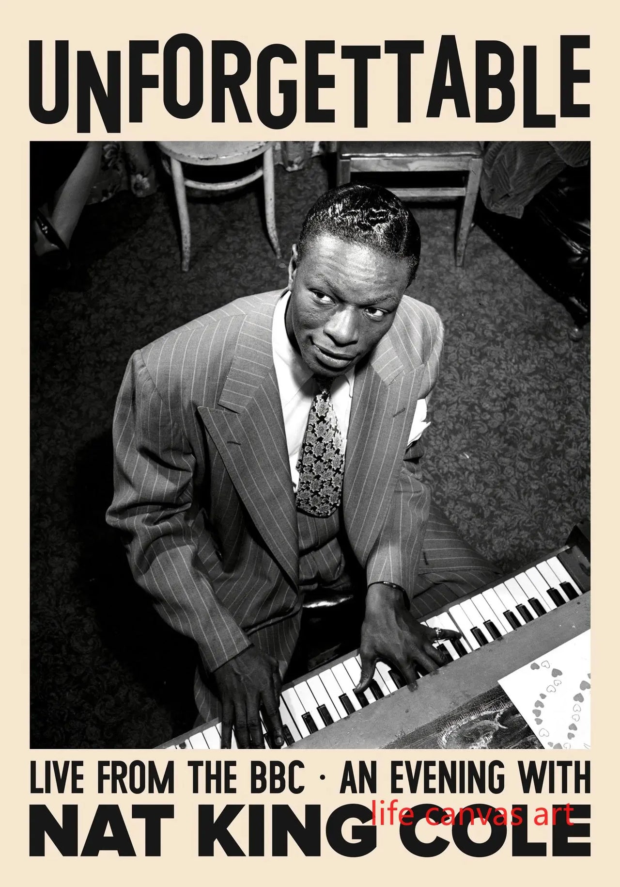 affiche poster noir et blanc jazz