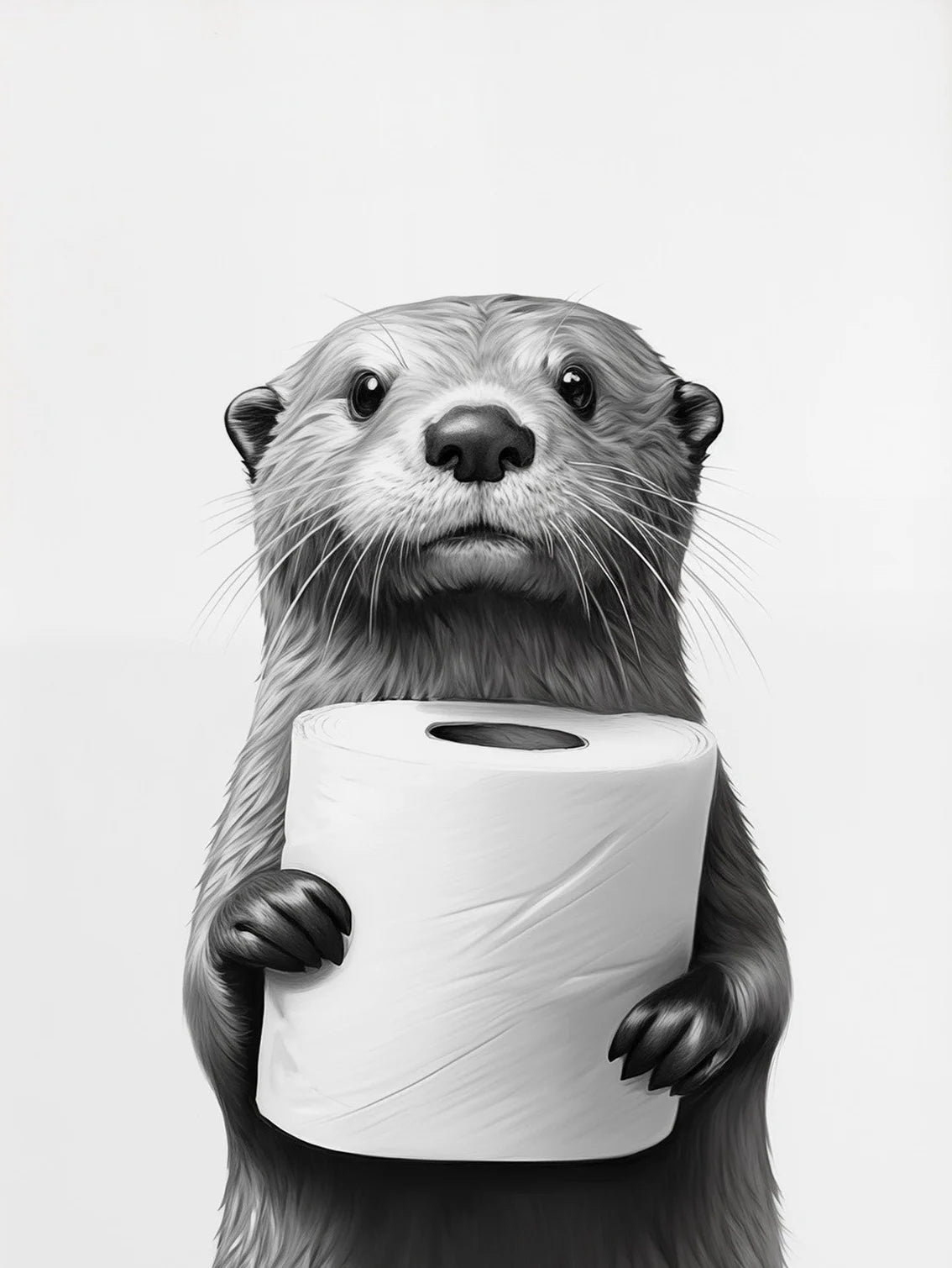 affiche poster noir et blanc animaux