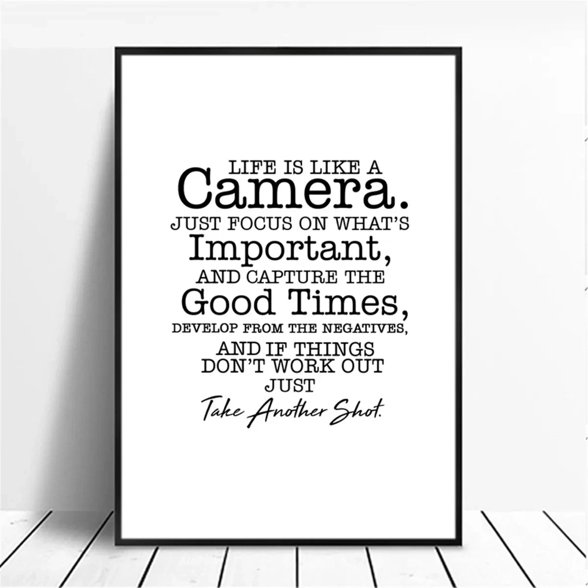 affiche poster noir et blanc citation