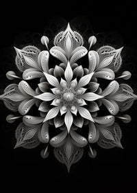 Thumbnail for affiches poster mandala noir et blanc