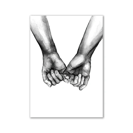 affiche poster noir et blanc amour