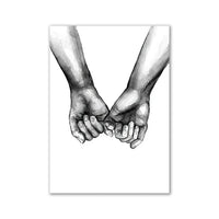 Thumbnail for affiche poster noir et blanc amour