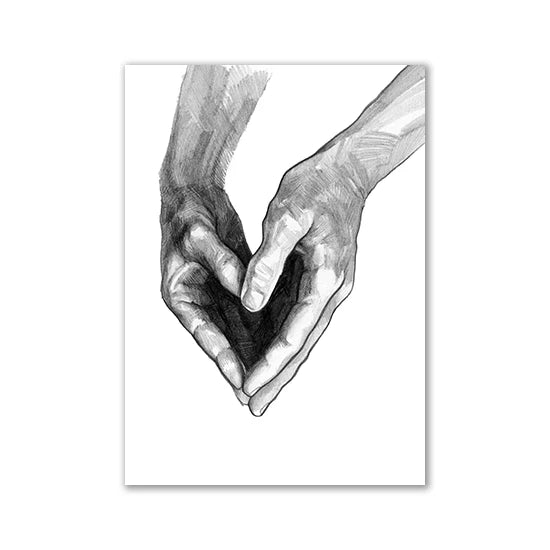 affiche poster noir et blanc amour