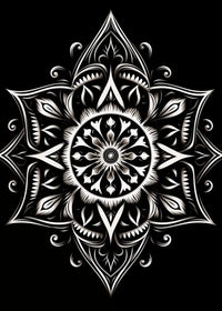 Thumbnail for affiches poster mandala noir et blanc