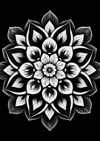 Thumbnail for affiches poster mandala noir et blanc