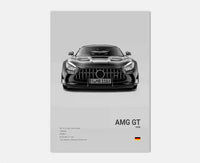 Thumbnail for affiche poster noir et blanc voiture vintage