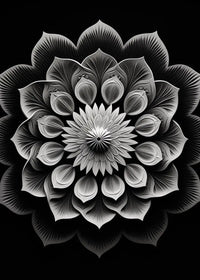 Thumbnail for affiches poster mandala noir et blanc