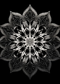 Thumbnail for affiches poster mandala noir et blanc