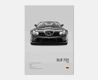 Thumbnail for affiche poster noir et blanc voiture vintage