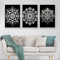 Thumbnail for affiches poster mandala noir et blanc