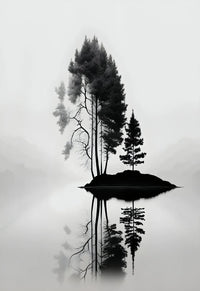 Thumbnail for affiche poster noir et blanc arbre