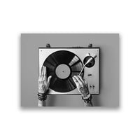 Thumbnail for affiche poster noir et blanc disque musique